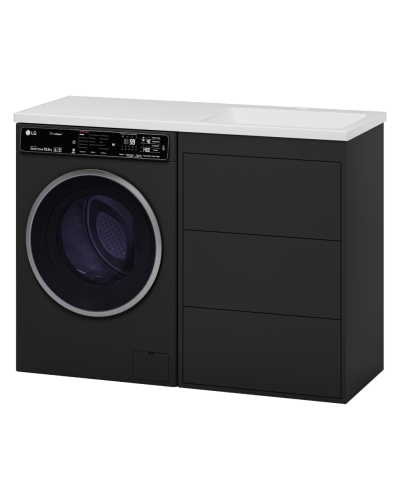 GRAFIT - 60 Тумба напольная 3 ящ. Графит под стиральную машину ПВХ