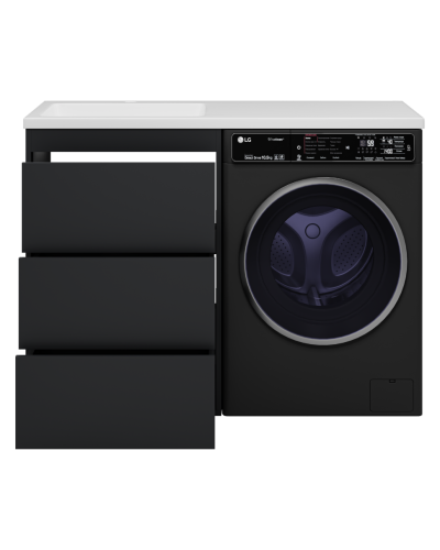 GRAFIT - 60 Тумба напольная 3 ящ. Графит под стиральную машину ПВХ