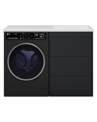 GRAFIT - 60 Тумба напольная 3 ящ. Графит под стиральную машину ПВХ