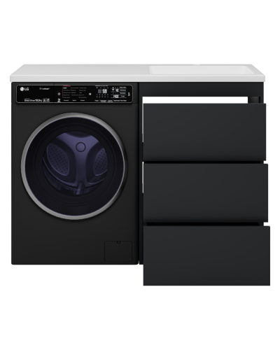 GRAFIT - 60 Тумба напольная 3 ящ. Графит под стиральную машину ПВХ