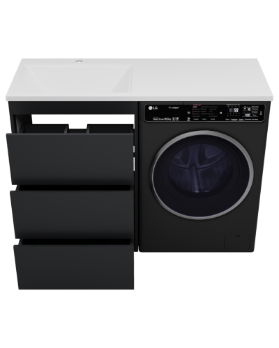 GRAFIT - 60 Тумба напольная 3 ящ. Графит под стиральную машину ПВХ