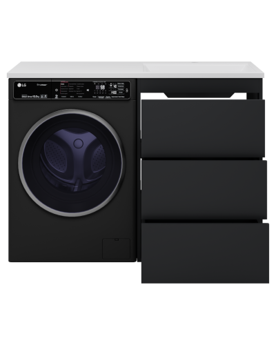 GRAFIT - 60 Тумба напольная 3 ящ. Графит под стиральную машину ПВХ