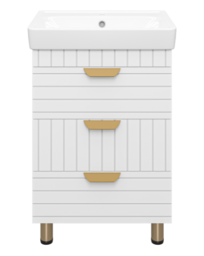 GLOSTER - 60 Тумба с 3 ящ. напольная, белый