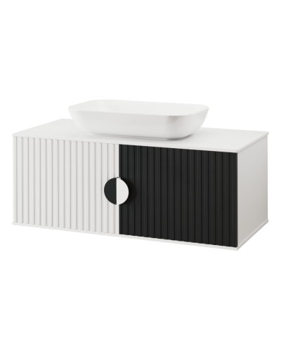 RICHARD -105 Тумба подвесная 2 дв. белый/черный