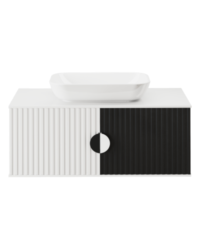 RICHARD -105 Тумба подвесная 2 дв. белый/черный