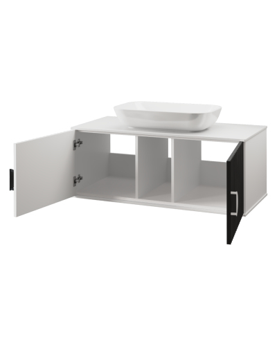 RICHARD -105 Тумба подвесная 2 дв. белый/черный