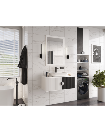 RICHARD -105 Тумба подвесная 2 дв. белый/черный