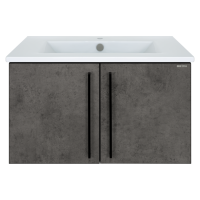 ROCK - 75 Тумба прямая подвесная темно-серый (Чикаго) ЛДСП