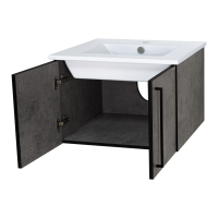 ROCK - 75 Тумба прямая подвесная темно-серый (Чикаго) ЛДСП