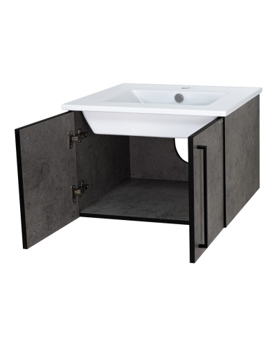 ROCK - 75 Тумба прямая подвесная темно-серый (Чикаго) ЛДСП