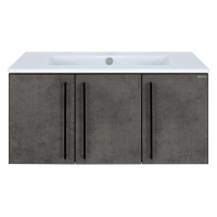 ROCK - 90 Тумба прямая подвесная темно-серый (Чикаго) ЛДСП