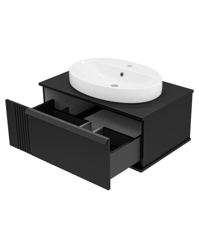 SAVOY - 80 Тумба подвесная с 1 ящ. черный