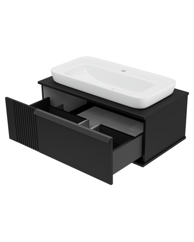 SAVOY - 90 Тумба подвесная с 1 ящ. черный