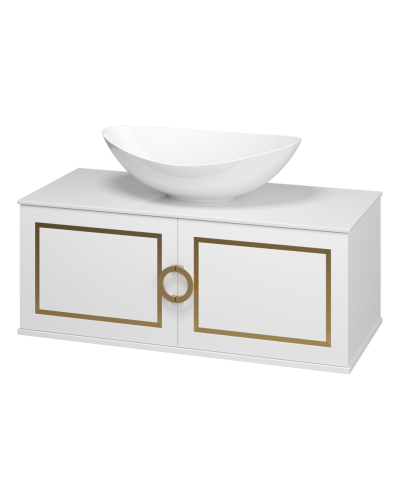 STEFFANY -105 Тумба подвесная 2 дв. с латунными вставками