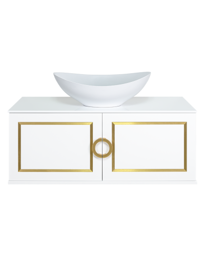 STEFFANY -105 Тумба подвесная 2 дв. с латунными вставками