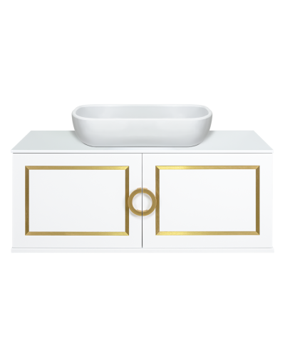 STEFFANY -105 Тумба подвесная 2 дв. с латунными вставками