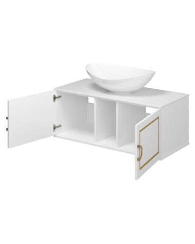 STEFFANY -105 Тумба подвесная 2 дв. с латунными вставками