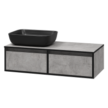 STONE - 100 Тумба подвесная 2 ящ. бетон (Стоун)