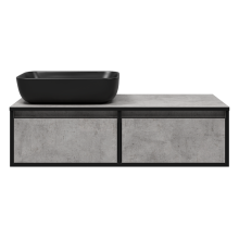 STONE - 100 Тумба подвесная 2 ящ. бетон (Стоун)