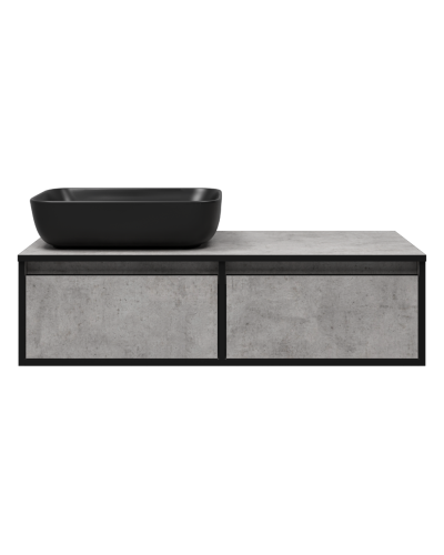 STONE - 100 Тумба подвесная 2 ящ. бетон (Стоун)