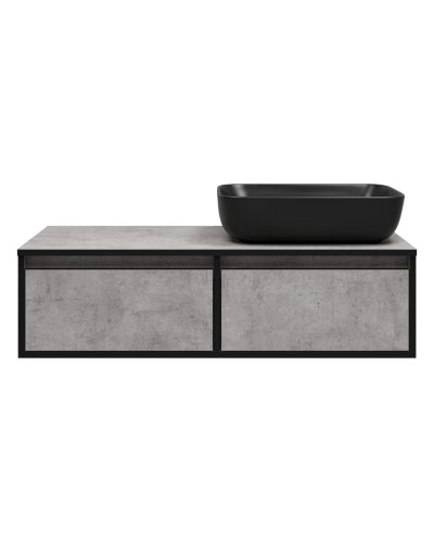 STONE - 100 Тумба подвесная 2 ящ. бетон (Стоун)