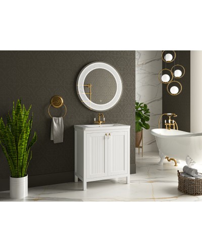 Адель - 70 Тумба прямая белая эмаль