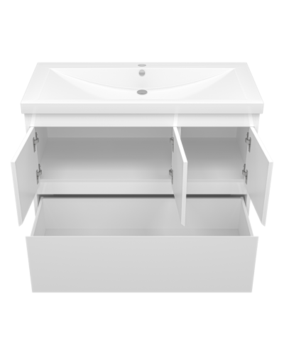 Алиса -100 тумба 1 ящ. напольная белая эмаль