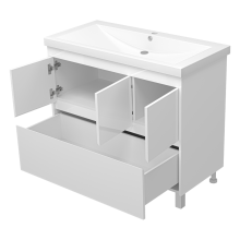 Алиса -100 тумба 1 ящ. напольная белая эмаль