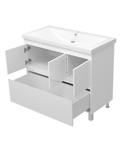 Алиса -100 тумба 1 ящ. напольная белая эмаль