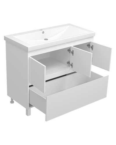 Алиса -100 тумба 1 ящ. напольная белая эмаль