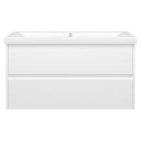 Алиса -100 тумба 2 ящ. подвесная белая эмаль