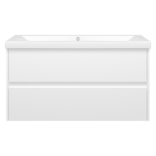 Алиса -100 тумба 2 ящ. подвесная белая эмаль