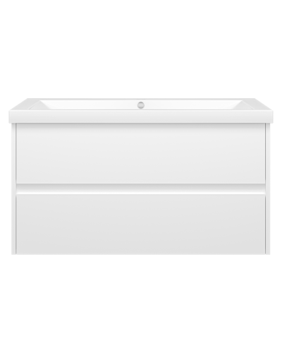 Алиса -100 тумба 2 ящ. подвесная белая эмаль