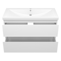 Алиса -100 тумба 2 ящ. подвесная белая эмаль