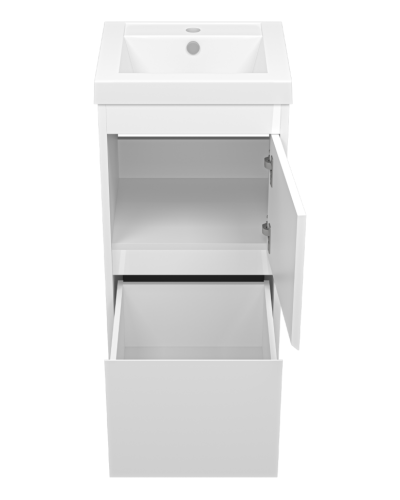 Алиса - 40 тумба 1 ящ. напольная белая эмаль