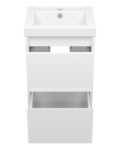 Алиса - 40 тумба 2 ящ. подвесная белая эмаль