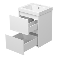 Алиса - 40 тумба 2 ящ. подвесная белая эмаль