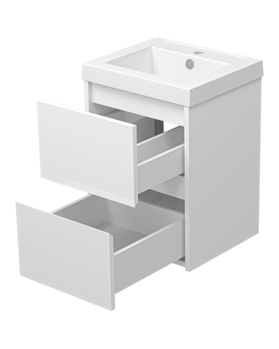 Алиса - 40 тумба 2 ящ. подвесная белая эмаль