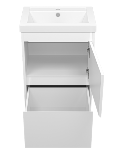 Алиса - 50 тумба 1 ящ. напольная белая эмаль