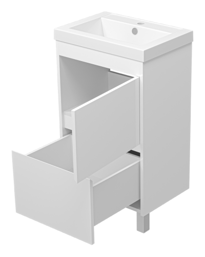 Алиса - 50 тумба 1 ящ. напольная белая эмаль