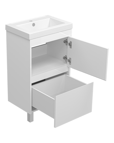 Алиса - 50 тумба 1 ящ. напольная белая эмаль