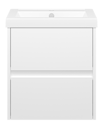 Алиса - 50 тумба 2 ящ. подвесная белая эмаль