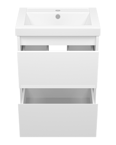 Алиса - 50 тумба 2 ящ. подвесная белая эмаль