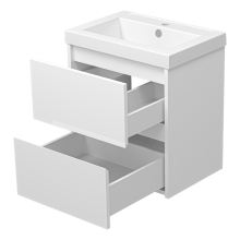 Алиса - 50 тумба 2 ящ. подвесная белая эмаль