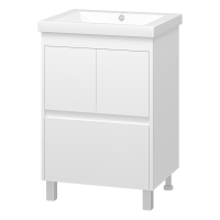 Алиса - 58 тумба 1 ящ. напольная белая эмаль