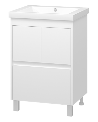 Алиса - 58 тумба 1 ящ. напольная белая эмаль