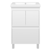 Алиса - 58 тумба 1 ящ. напольная белая эмаль