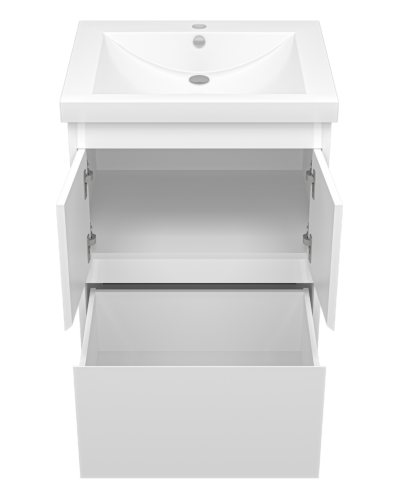 Алиса - 58 тумба 1 ящ. напольная белая эмаль