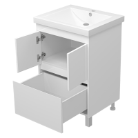 Алиса - 58 тумба 1 ящ. напольная белая эмаль
