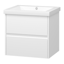 Алиса - 58 тумба 2 ящ. подвесная белая эмаль